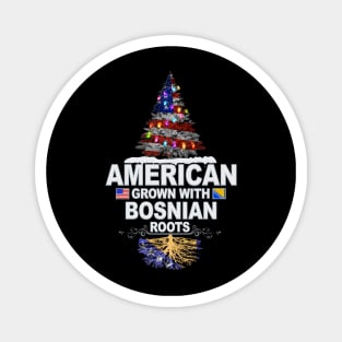 Christmas Tree  American Grown With Bosnian Roots - Gift for Bosnian Herzegovinian From Bosnia And Herzegovina Magnet